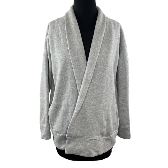 Vineyard Vines Heather Gray M Cardigan Sweater Cotton Open Front Long Sleeve - Picture 1 of 12